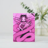 Carte postale "Pink Dragon Fairy" (Debout devant)