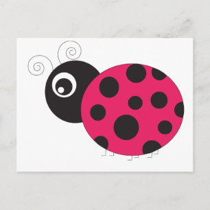 Carte Postale Pink et Black Ladybug s'est évanoui
