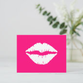 Carte Postale Pink et lipstick blanc (Debout devant)