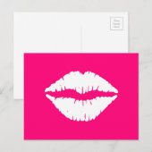 Carte Postale Pink et lipstick blanc (Devant / Derrière)