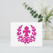 Carte Postale Pink Fleur de Lis...carte postale (Debout devant)