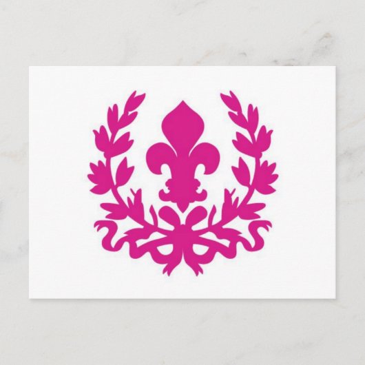 Carte Postale Pink Fleur de Lis...carte postale (Devant)