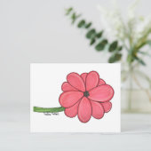 Carte Postale Pink Flower Full (Debout devant)
