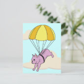 Carte postale Pink French Buldog Umbrella Fun (Debout devant)