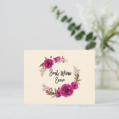 Carte Postale Pink Fuchsia Populaire Wreath Meilleur Maman Jamai (Debout devant)