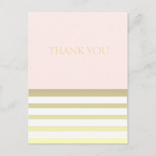 Carte Postale Pink & Gold Merci personnel ou professionnel