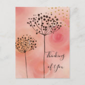 Carte Postale Pink Golden Pensez de vous (Devant)