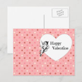 Carte postale Pink Happy Valentine Cupid (Devant / Derrière)