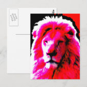 Carte postale Pink Head Lion (Devant / Derrière)