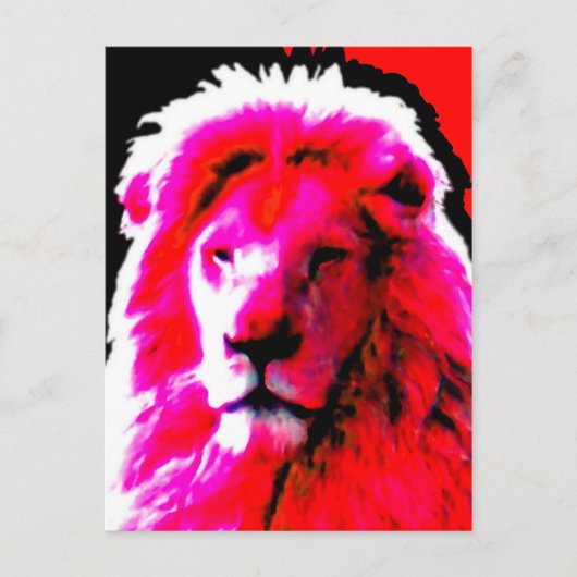 Carte postale Pink Head Lion (Devant)