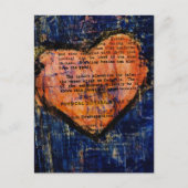 Carte Postale Pink Heart Mixed Media Collage (Devant)