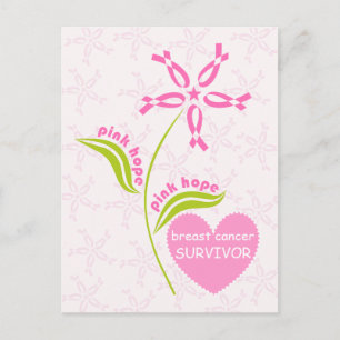 Carte Postale Pink Hope Survivant de la sensibilisation au cance