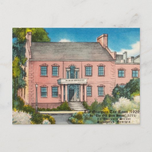 Carte Postale Pink House Savannah (Devant)