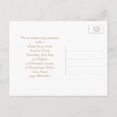 Carte Postale Pink Ice Cream Cone Summer Party Invitation (Dos)