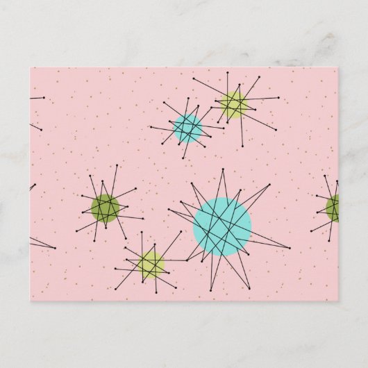 Carte Postale Pink Iconic Atomic Starburts (Devant)