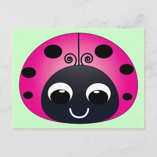 Carte postale Pink Ladybug (Devant)