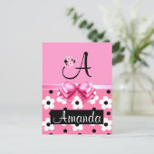 Carte Postale Pink Ladybug : Personnaliser (Debout devant)