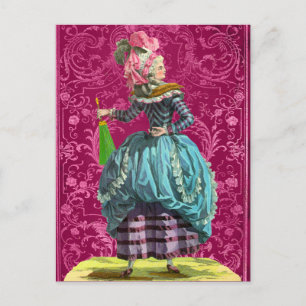 Carte Postale Pink Marie Antoinette Bonjour Accueil Amitié