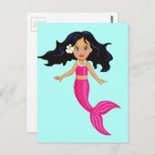 Carte Postale Pink Mermaid (Devant / Derrière)