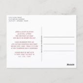 Carte Postale Pink Minimalist Graduation Faire-part (Dos)