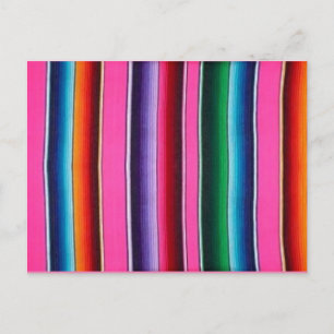 Carte Postale Pink Multi Serape couverture mexicaine