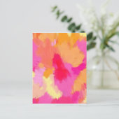 Carte Postale Pink, orange et jaune watercolors (Debout devant)