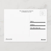 Carte Postale Pink, orange et jaune watercolors (Dos)