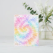 Carte Postale Pink Pastel Tie Dye Girly Chic                     (Debout devant)