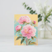Carte postale Pink Peony (Debout devant)