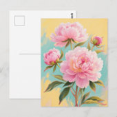 Carte postale Pink Peony (Devant / Derrière)