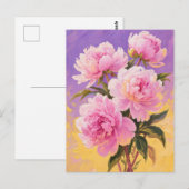 Carte postale Pink Peony (Devant / Derrière)