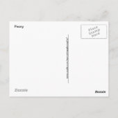 Carte Postale Pink Peony (Dos)