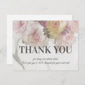 Carte Postale Pink Peony Marbre blanc Beauté Boutique Deluxe (Devant / Derrière)