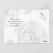 Carte Postale PINK PEONY MARIAGE FLORAL Merci (Dos)