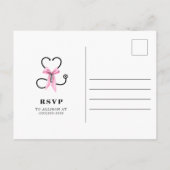 Carte Postale Pink Photo Nursing School Graduation Party (Dos)