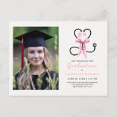 Carte Postale Pink Photo Nursing School Graduation Party (Devant)