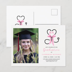 Carte Postale Pink Photo Nursing School Graduation Party