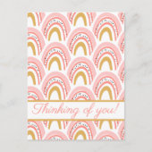 Carte Postale Pink Rainbow Penser De Vous (Devant)