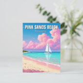 Carte Postale Pink Sands Beach Bahamas Travel (Debout devant)