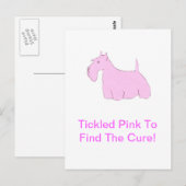 Carte Postale Pink Scottish Terrier (Devant / Derrière)