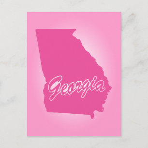Carte postale Pink State Georgia