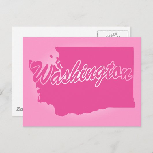Carte postale Pink State Washington (Devant / Derrière)