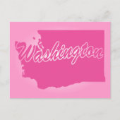 Carte postale Pink State Washington (Devant)