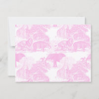 Pink Toile Jungle Animaux Safari Chinoiserie