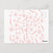 Carte Postale pink wedding (Dos)