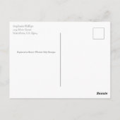 Carte Postale Pink Winter Wonderland Snowflake Baby shower (Dos)