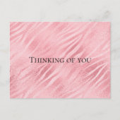 Carte Postale Pink Zebra Poster de animal Pensez à vous (Devant)