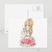 Carte Postale Pinkarol pour la baisse complètement mignonne (Devant / Derrière)