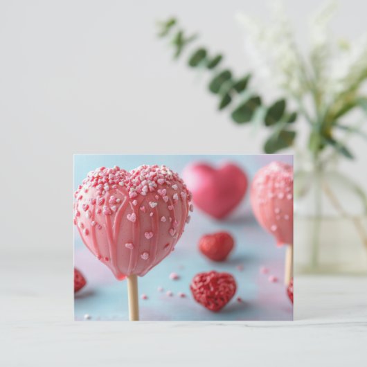 Carte Postale Pinker Cake Pop (Debout devant)