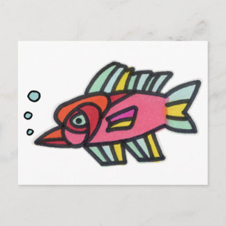 Carte Postale Pinknotes du poisson rouge